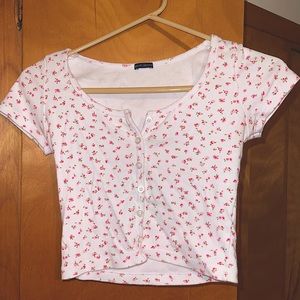 Brandy Melville Floral Croptop